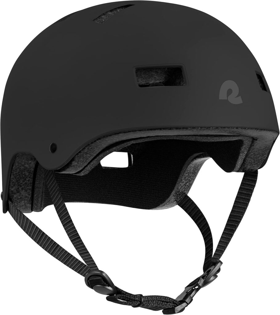 Retrospec Dakota Bike Helmet in matte black, designed with durable construction, ventilation holes, and adjustable straps — one of the most important e scooter accessories to keep riders safe, providing head protection for both kids & adults during everyday scooter rides.