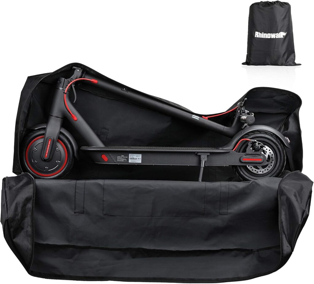 Sunelffy foldable carrying bag designed for electric scooters, a practical e scooter accessory that protects the scooter from dust, scratches, and rain while making it easy to transport and store during travel or daily commuting.